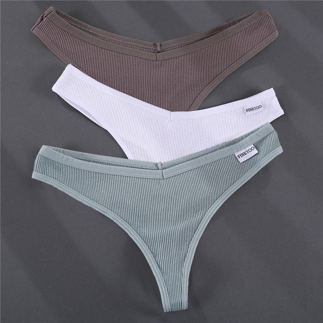 3PCS/Set G-string Underwear Cotton