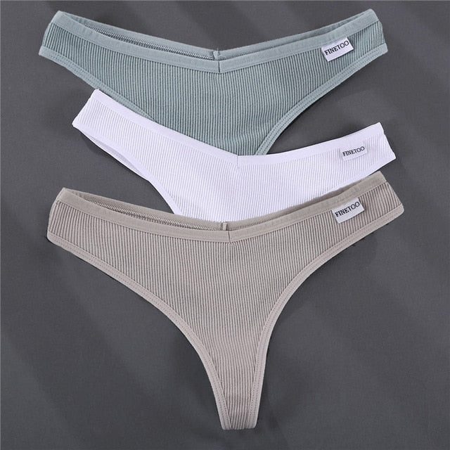 3PCS/Set G-string Underwear Cotton