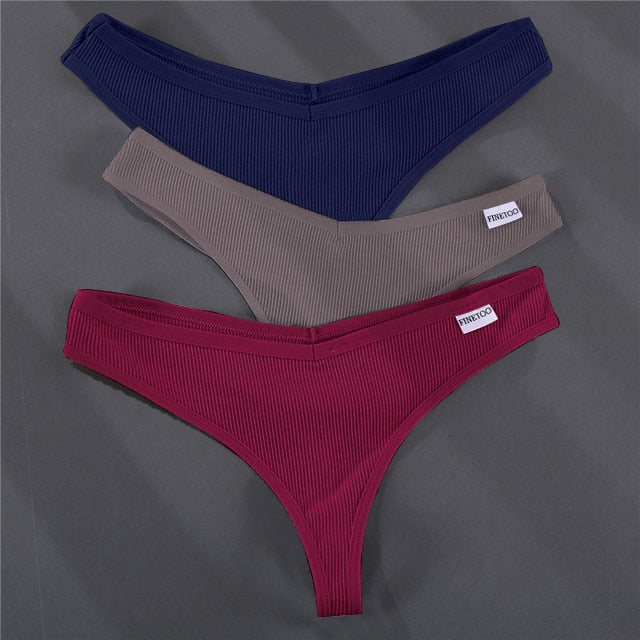 3PCS/Set G-string Underwear Cotton