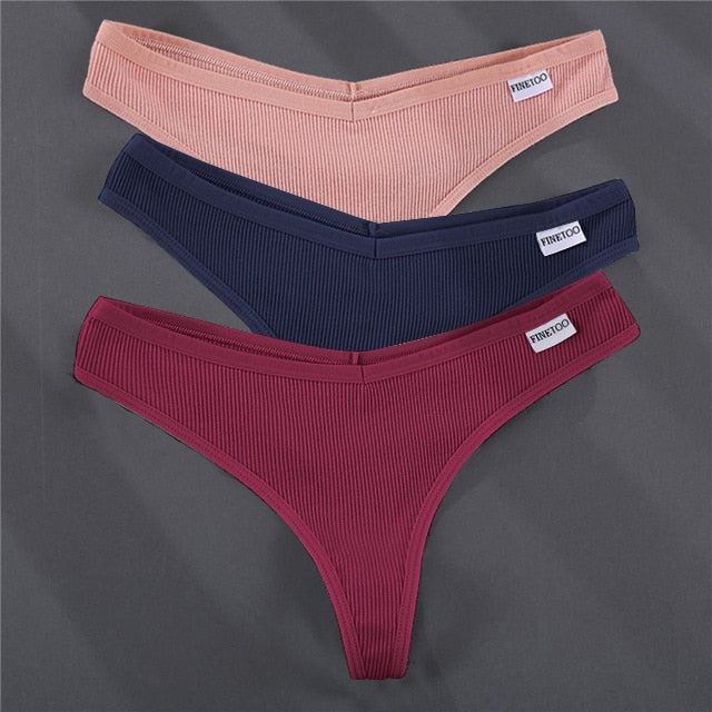 3PCS/Set G-string Underwear Cotton