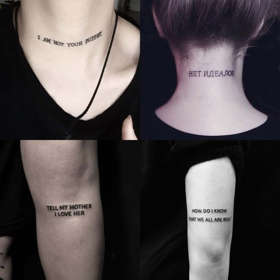 Book Script Temporary Tattoo Ideas Tatt