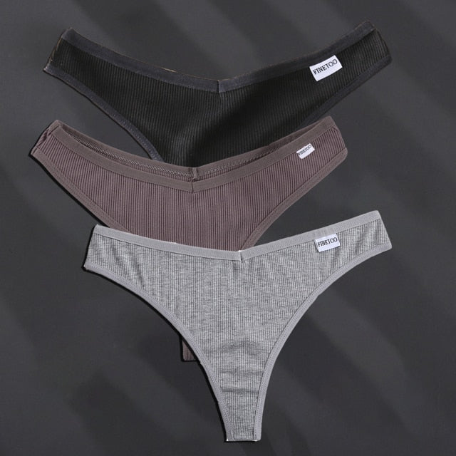 3PCS/Set G-string Underwear Cotton