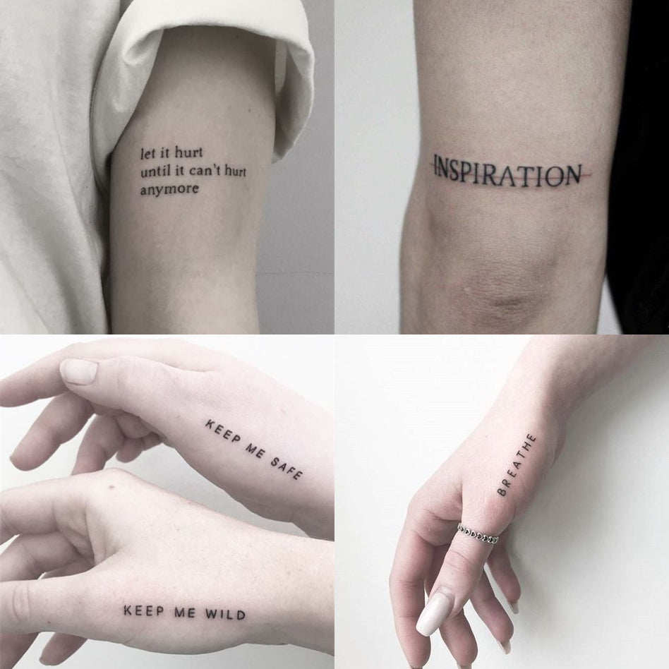 Book Script Temporary Tattoo Ideas Tatt