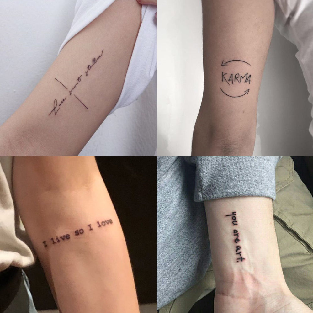 Book Script Temporary Tattoo Ideas Tatt